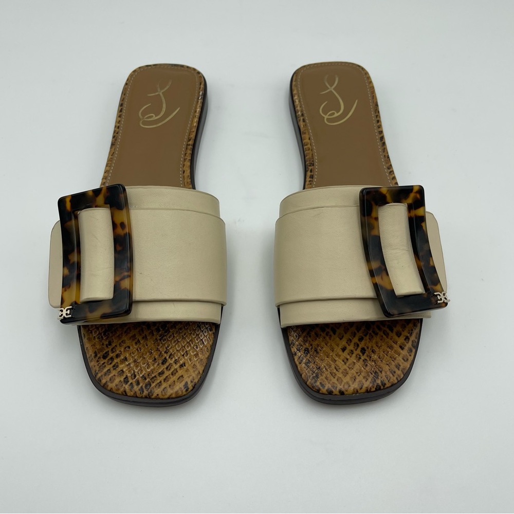 Sam Edelman Inez Slide-SZ 8M-Sand Leather Sandals- MSRP $120 - Picture 3 of 13